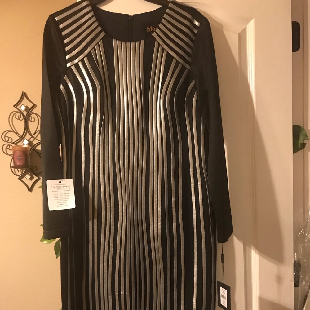 BLack/Silver metallic dress